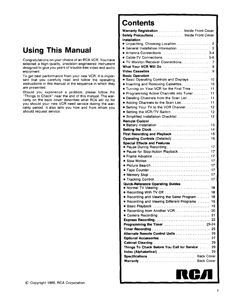 RCA 390 User Manual | Page 3 / 30