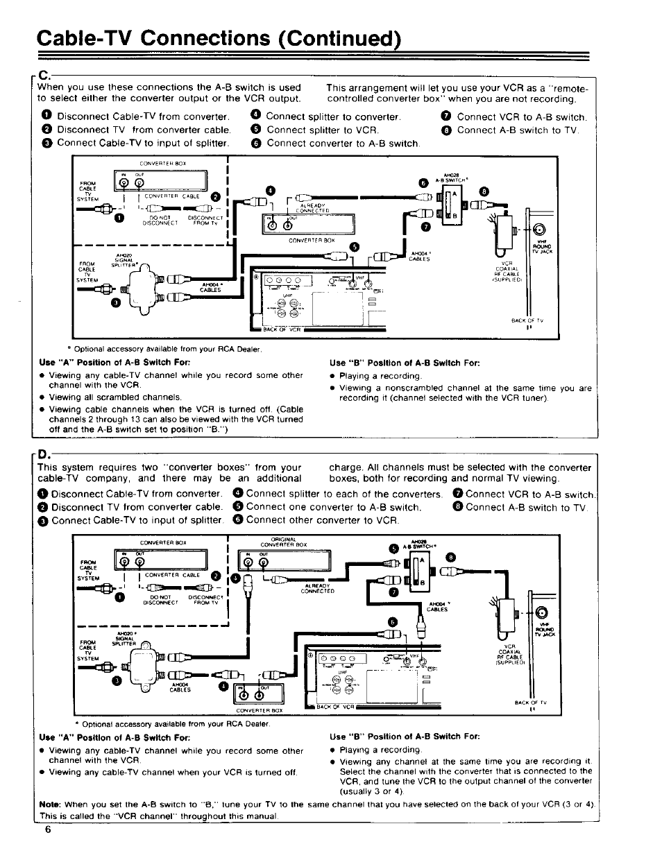 Cable-tv connections (continued) | RCA 390 User Manual | Page 8 / 30