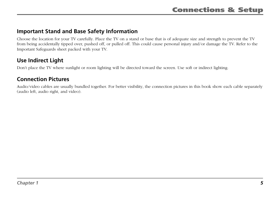 Connections & setup | RCA F19431 User Manual | Page 7 / 52