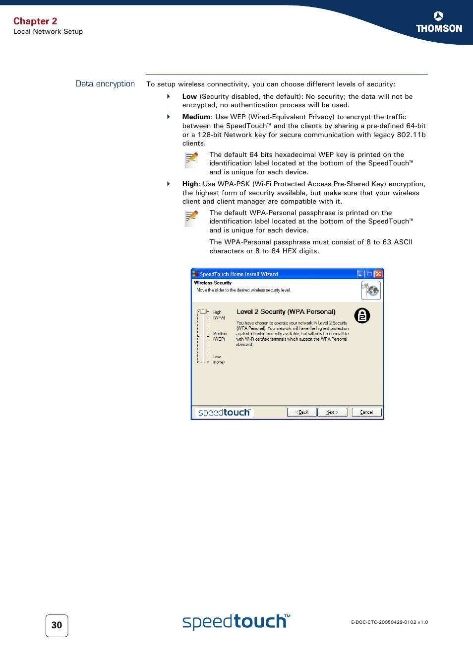 Data encryption, Chapter 2 | RCA TM580 User Manual | Page 38 / 126