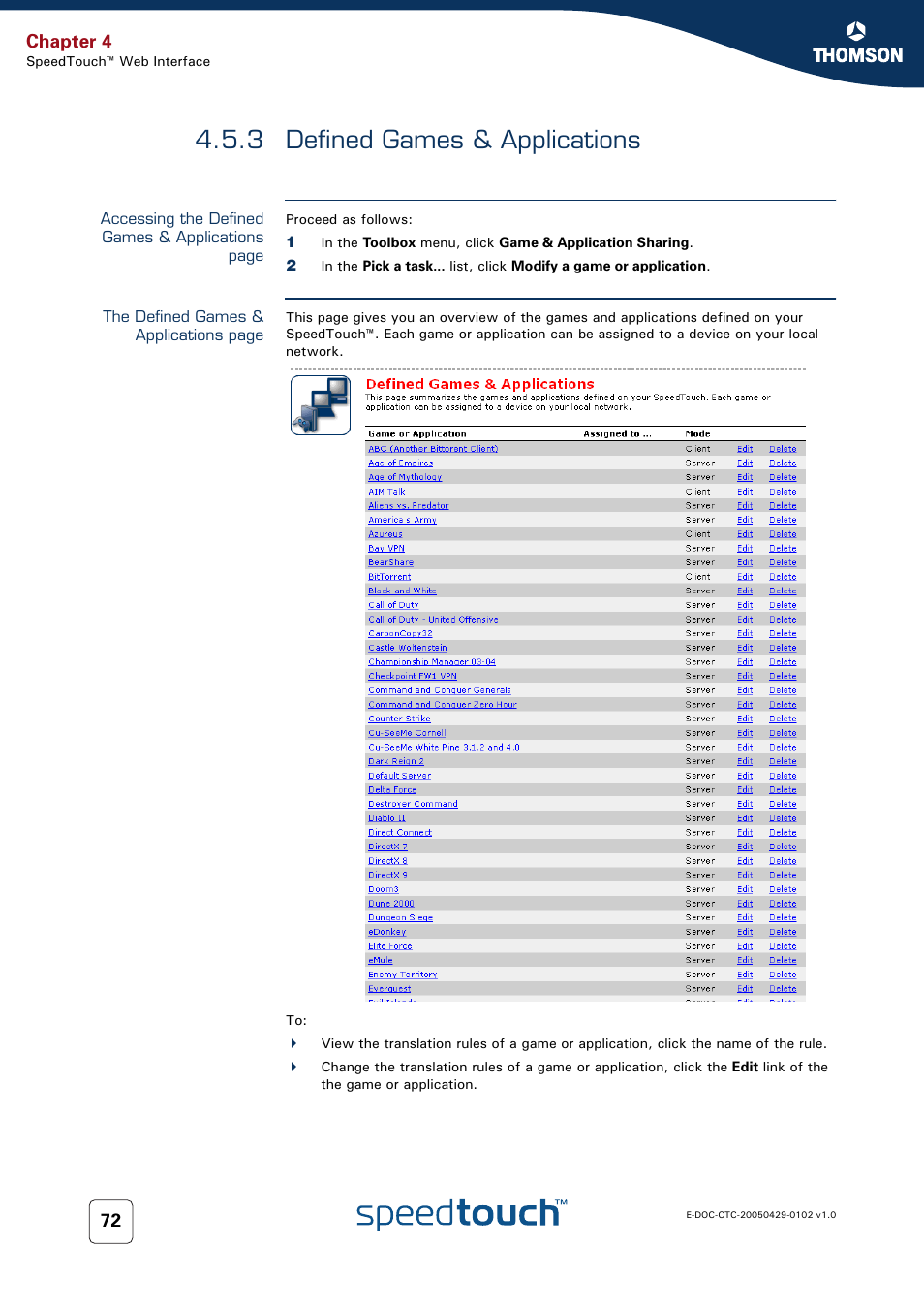 3 defined games & applications, Defined games & applications, Chapter 4 | RCA TM580 User Manual | Page 80 / 126