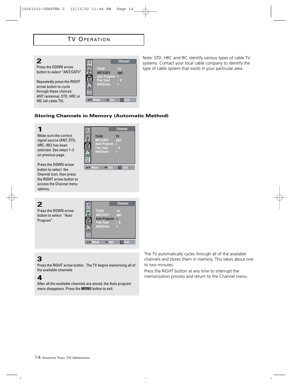 T v o | RCA B27TF685 User Manual | Page 16 / 76