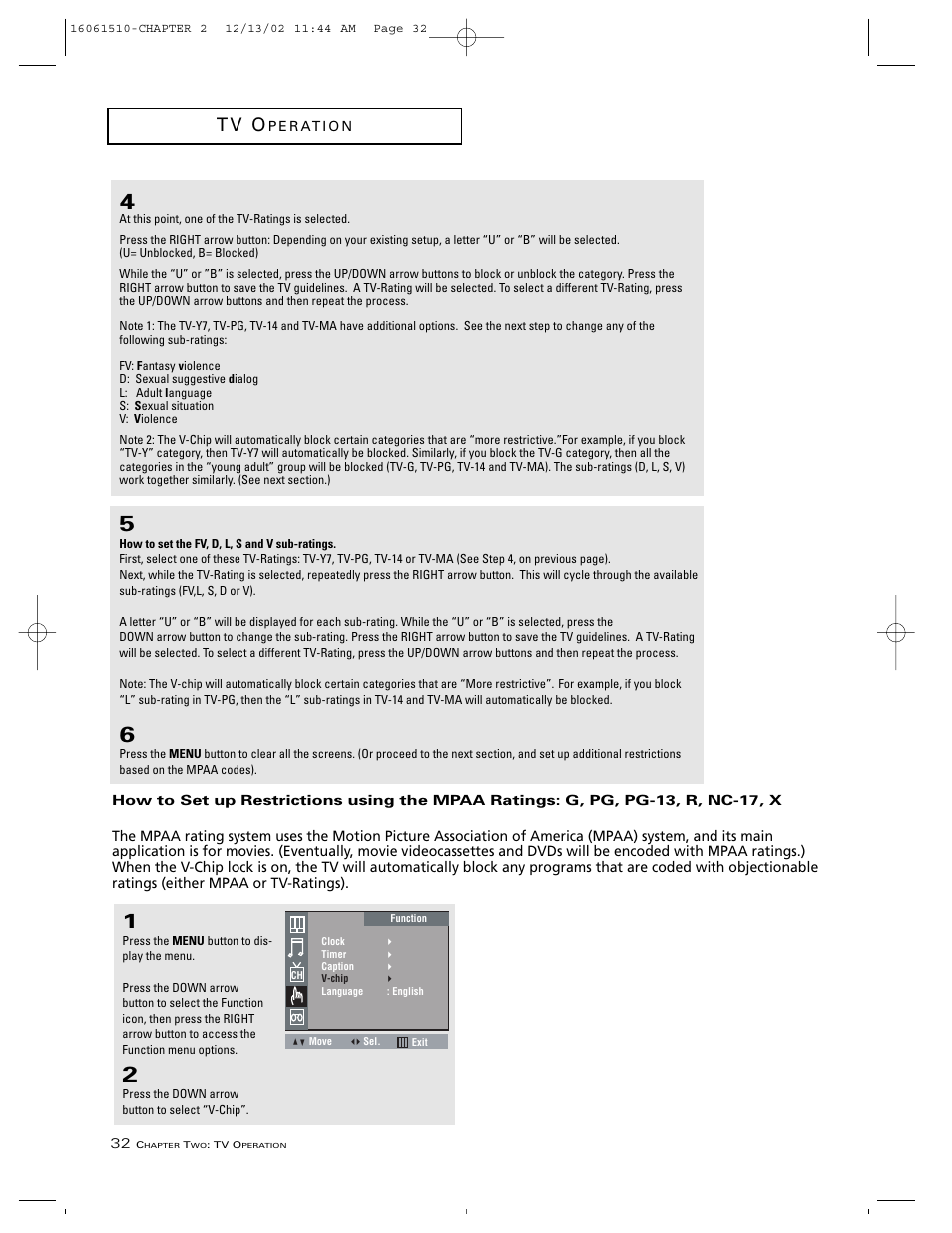 T v o | RCA B27TF685 User Manual | Page 34 / 76