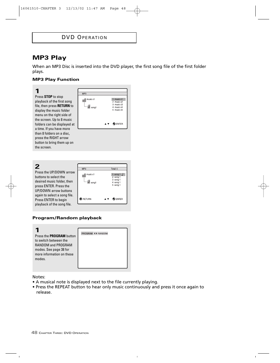 Mp3 play, D v d o | RCA B27TF685 User Manual | Page 50 / 76