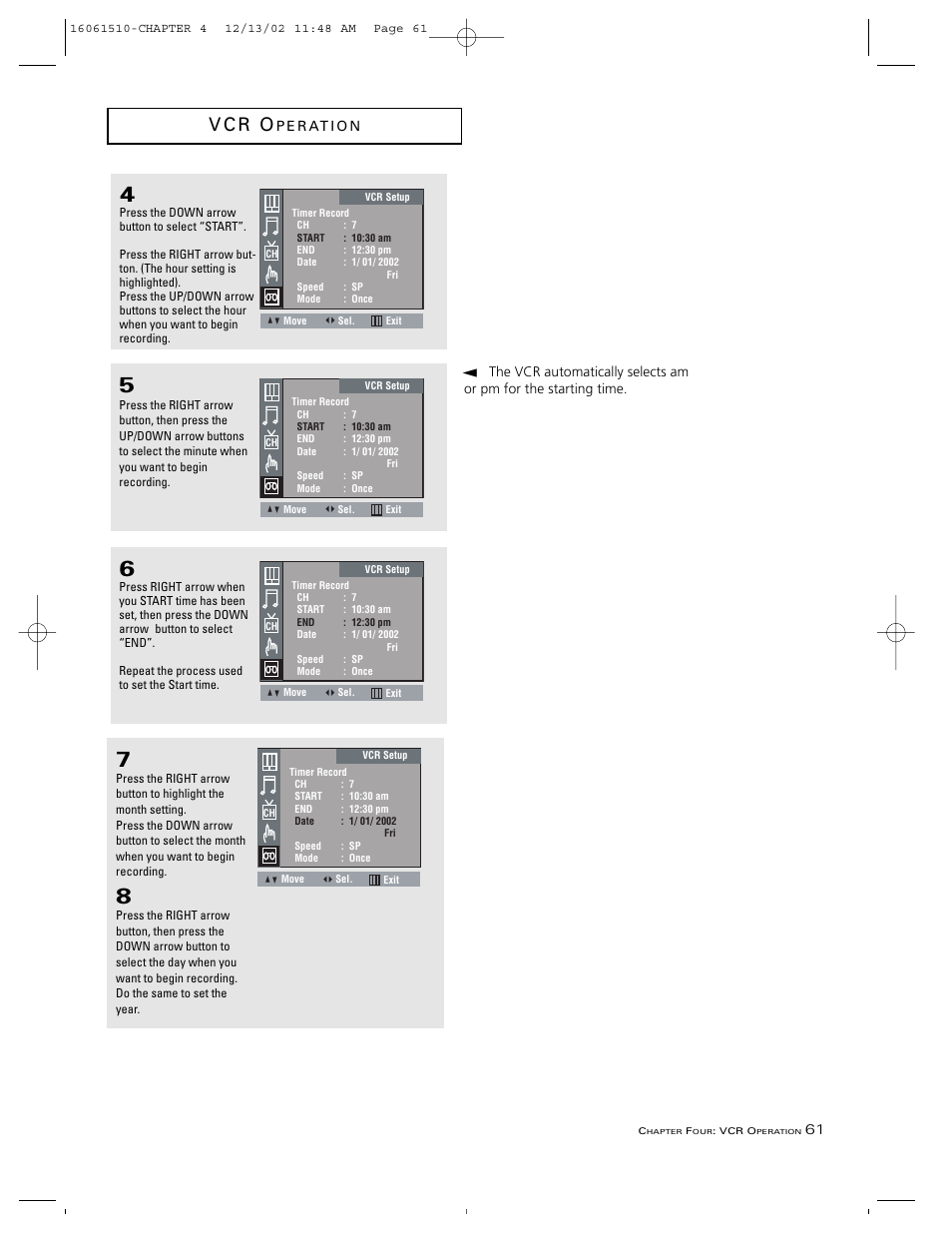 V c r o | RCA B27TF685 User Manual | Page 63 / 76