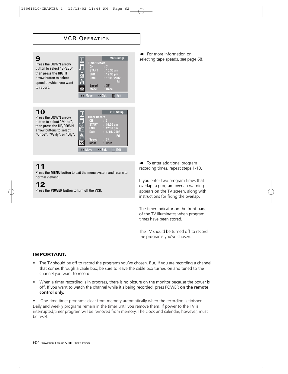 V c r o | RCA B27TF685 User Manual | Page 64 / 76