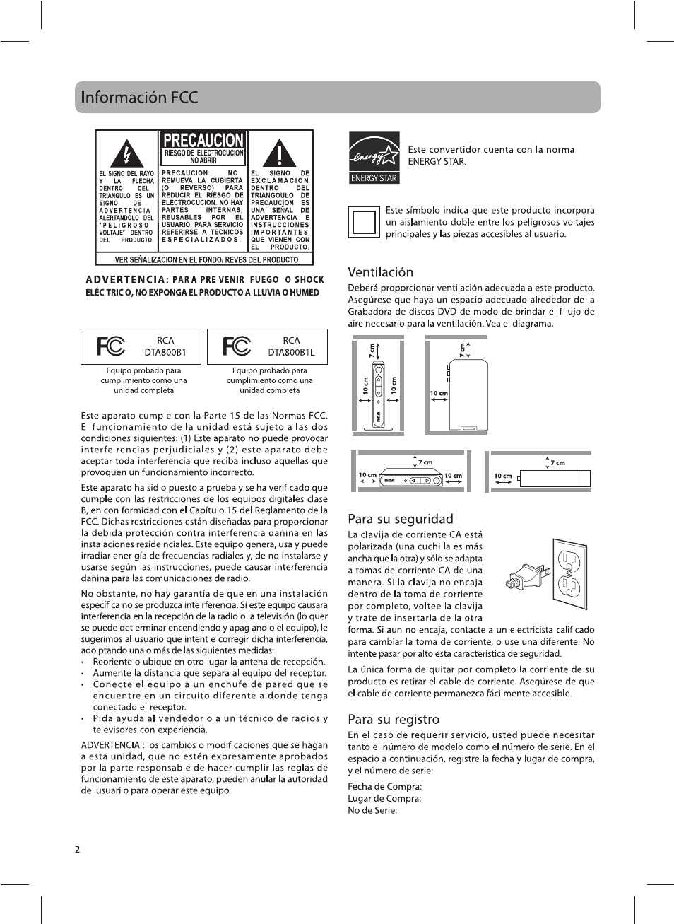 RCA 811-DTA891W030 User Manual | Page 16 / 32