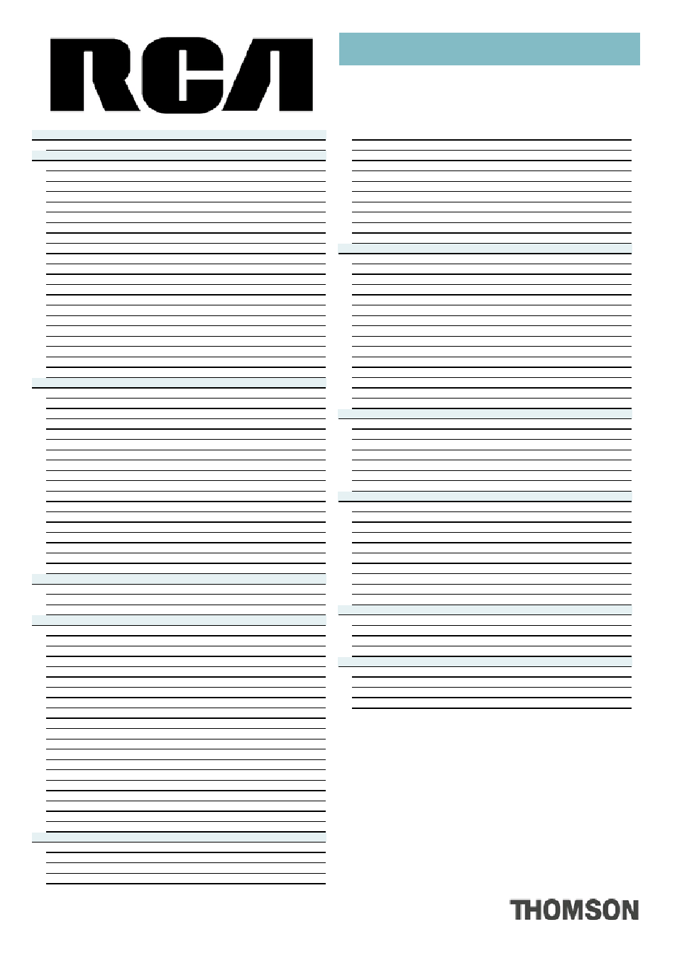 Technical specifications | RCA T13072 User Manual | Page 2 / 2