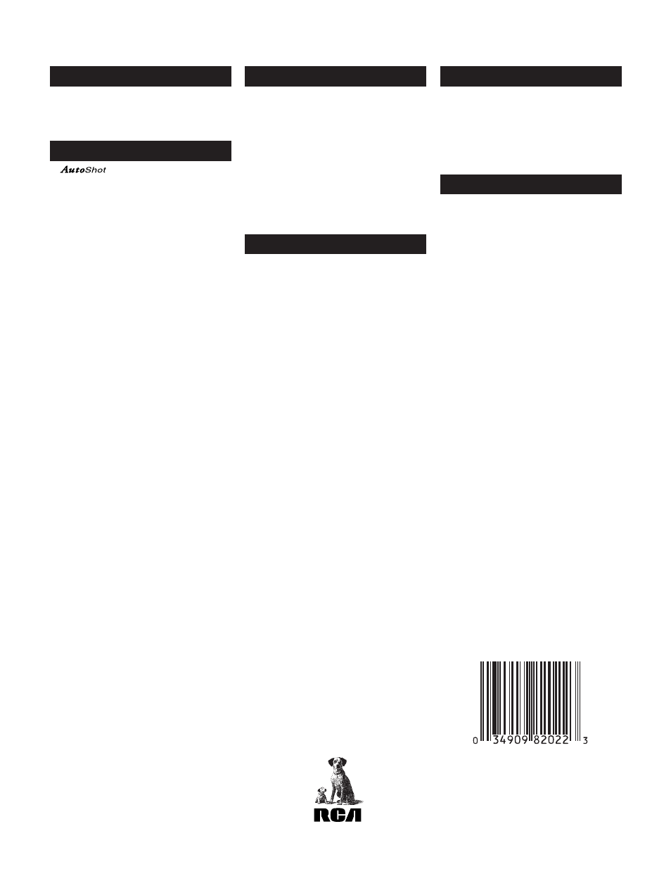 Cc4352, Specifications, Camera | Video system, Special features, Accessories, Plus | RCA cc4352 User Manual | Page 2 / 2