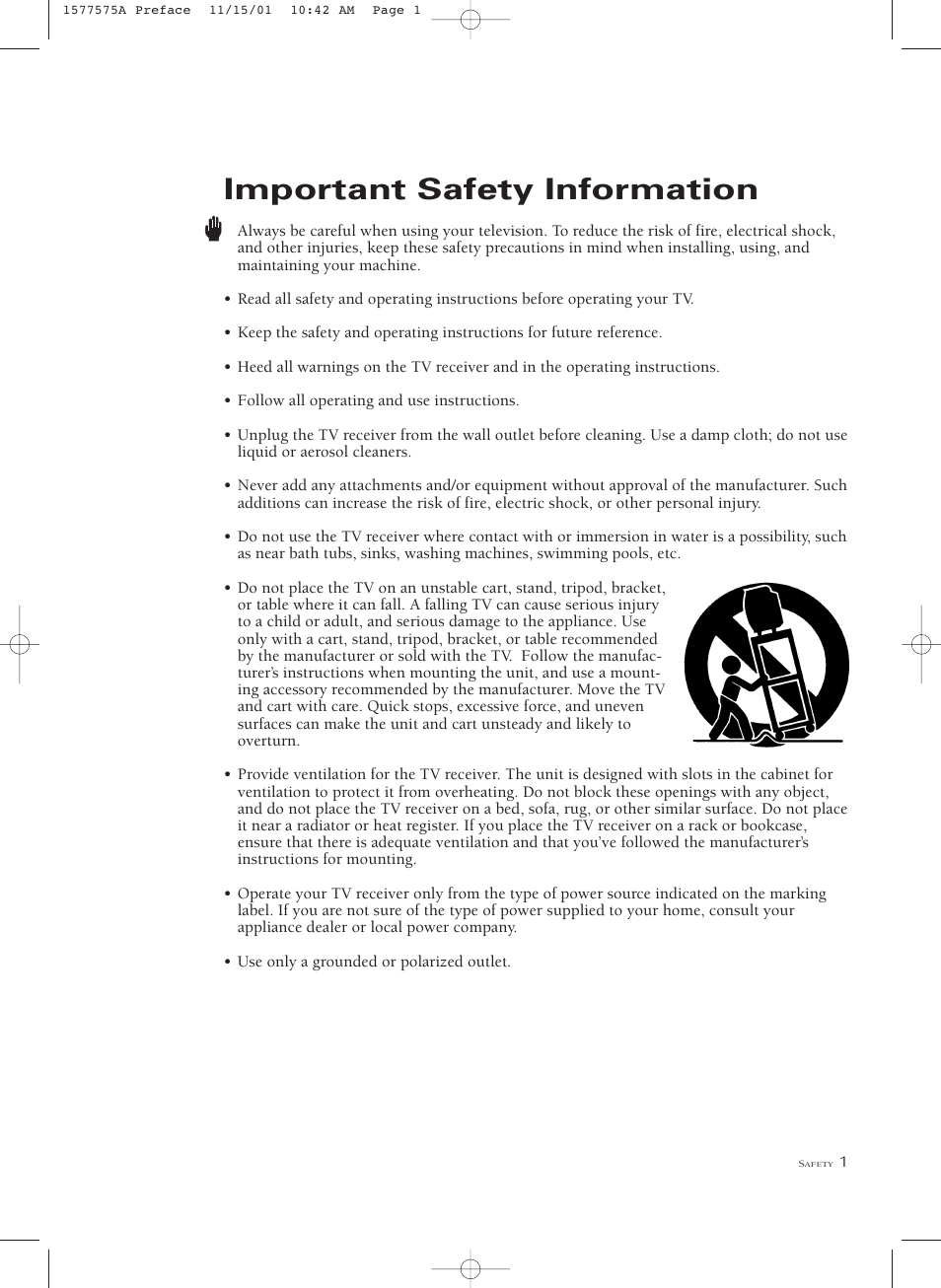 Important safety information | RCA MR29410 User Manual | Page 3 / 27