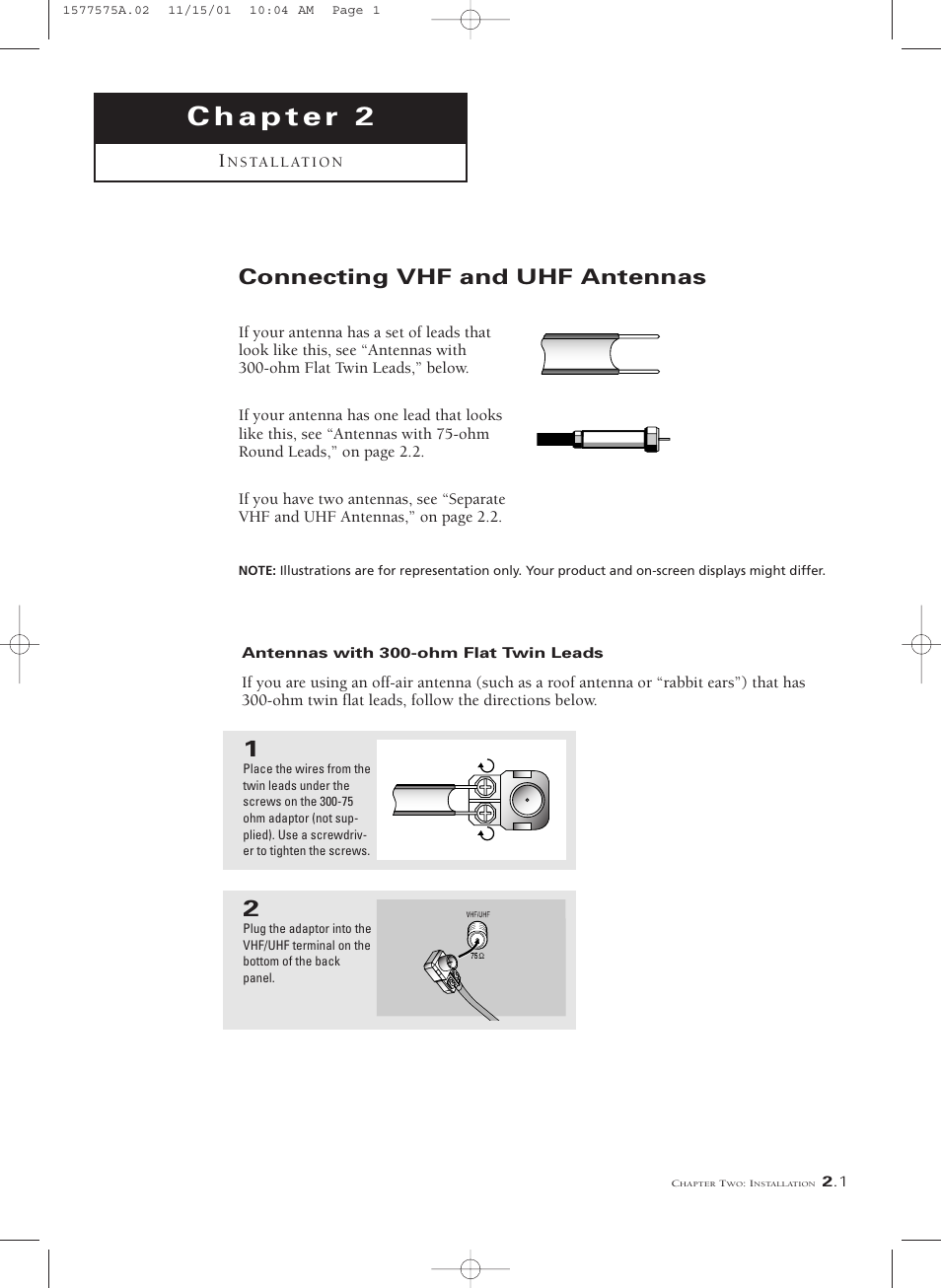 Connecting vhf and uhf antennas | RCA MR29410 User Manual | Page 9 / 27