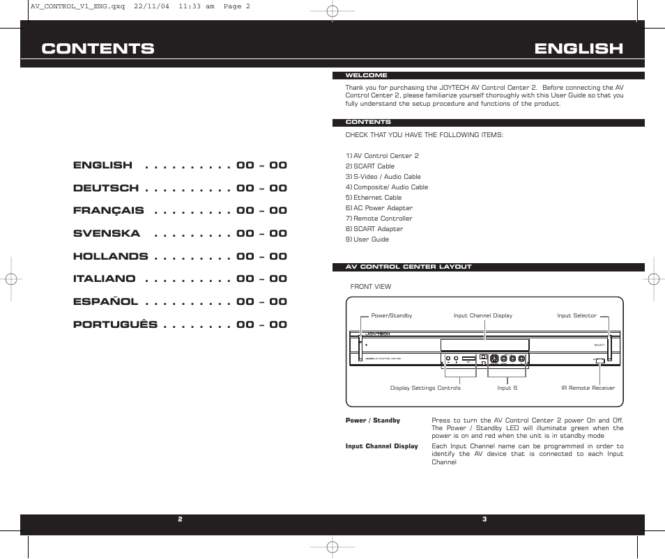 RCA JOYTECHTM AV CONTROL CENTER 2 User Manual | Page 2 / 5