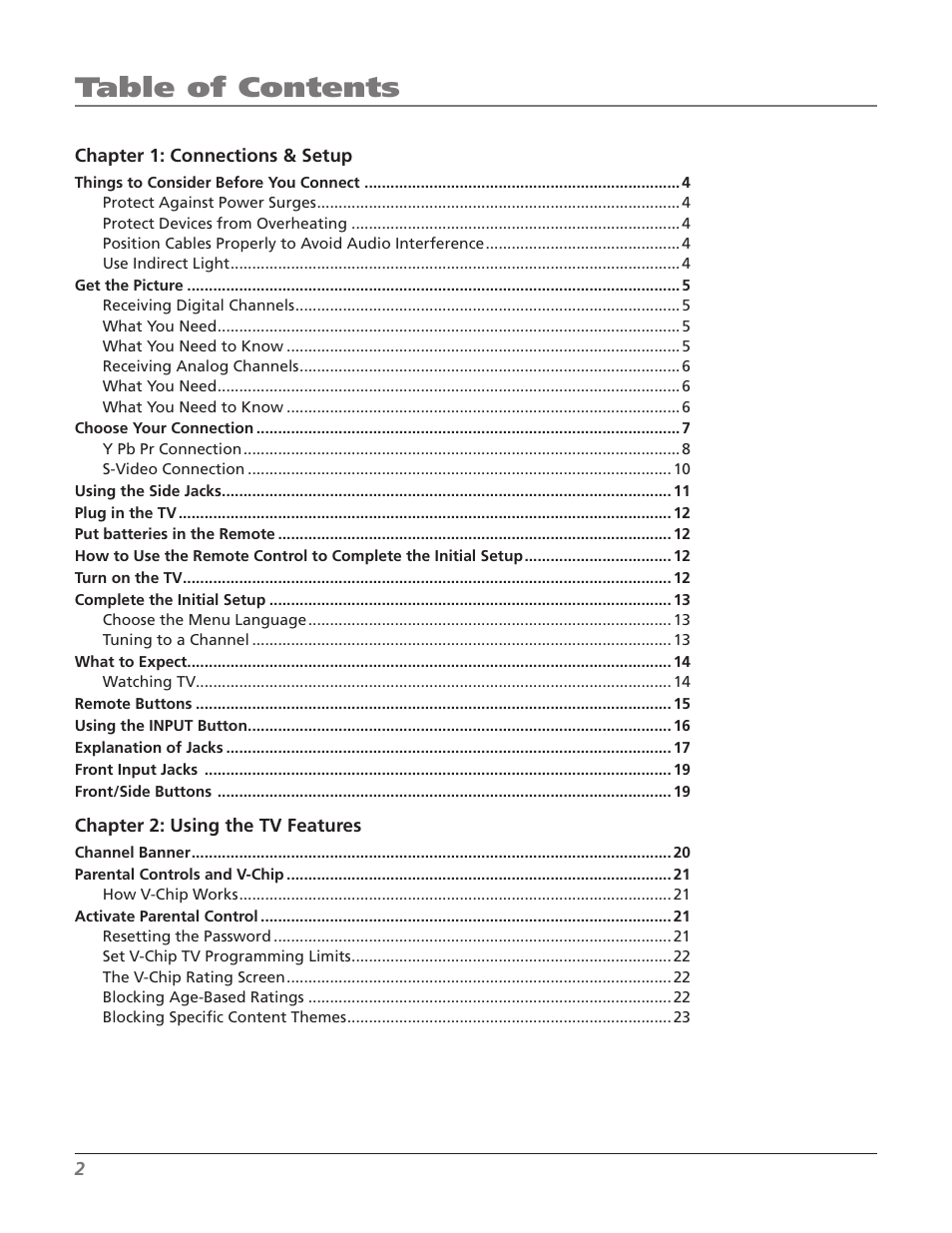RCA 27F534T User Manual | Page 4 / 48