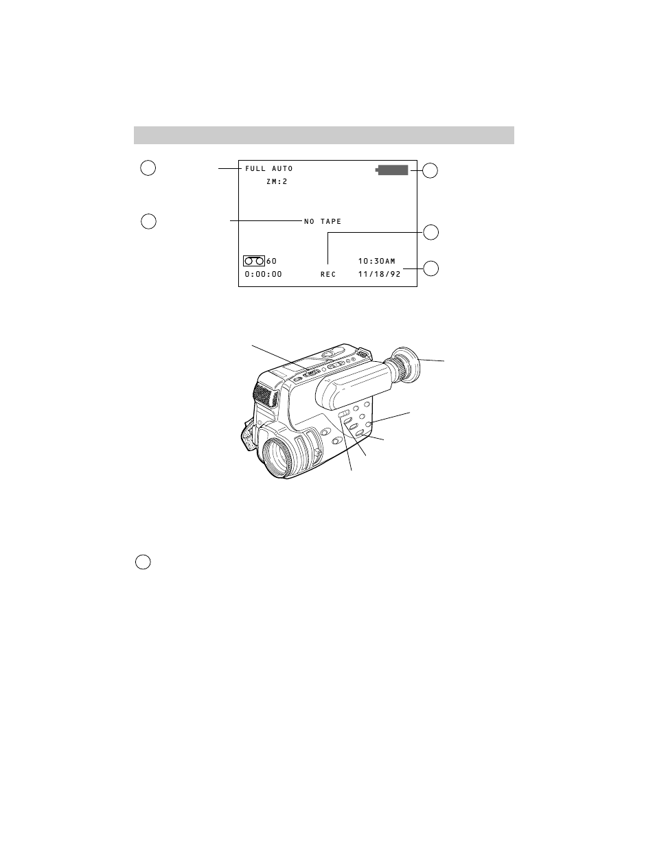 Displays in viewfinder | RCA Pro870  FR User Manual | Page 49 / 81