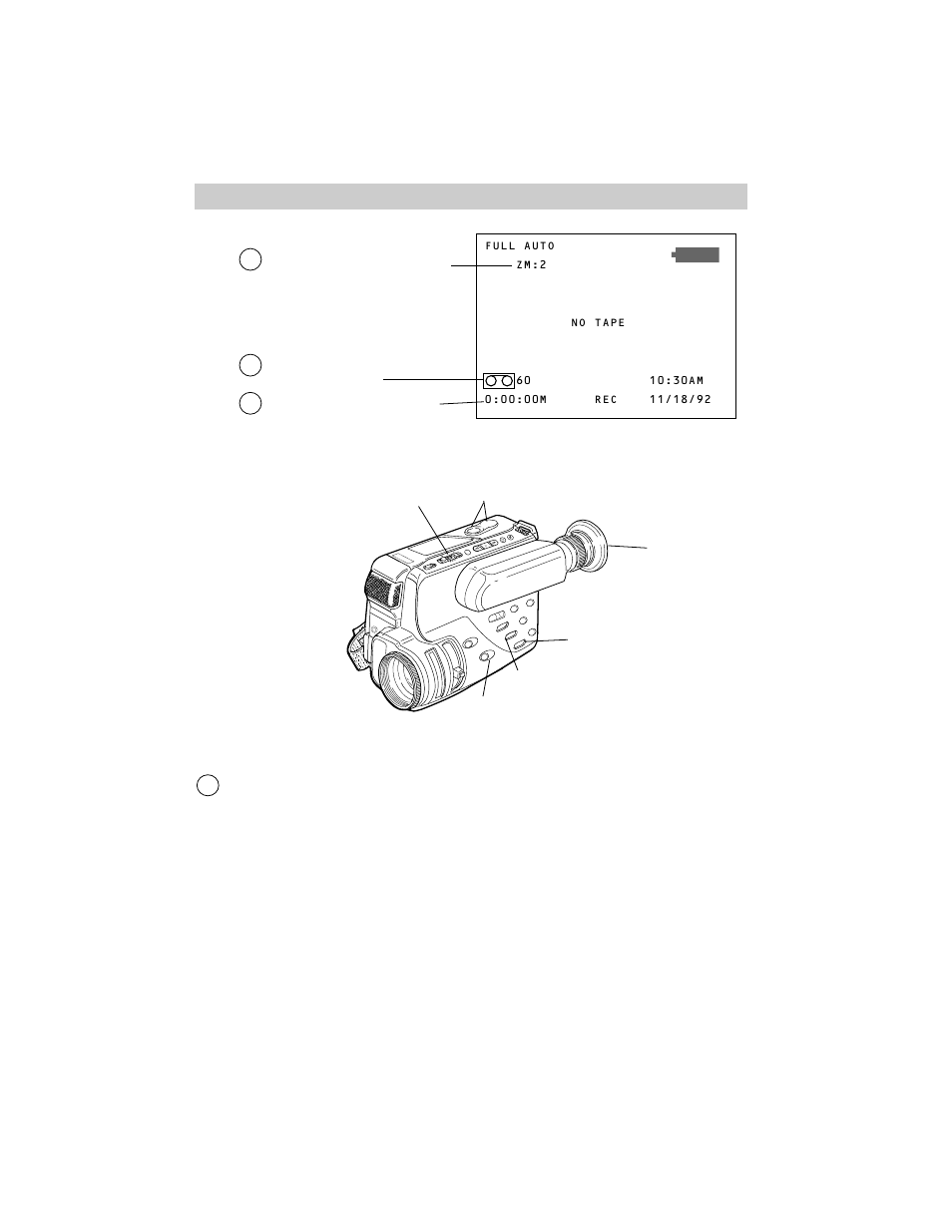 Displays in viewfinder, Continued), Pro870 only: zoom display | RCA Pro870  FR User Manual | Page 51 / 81