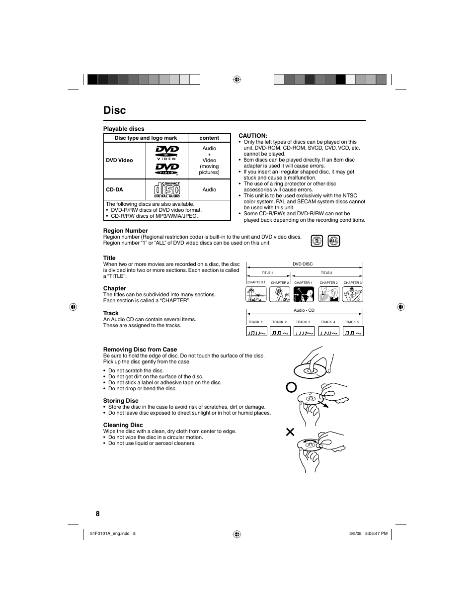 Disc | RCA L32HD32D User Manual | Page 8 / 44