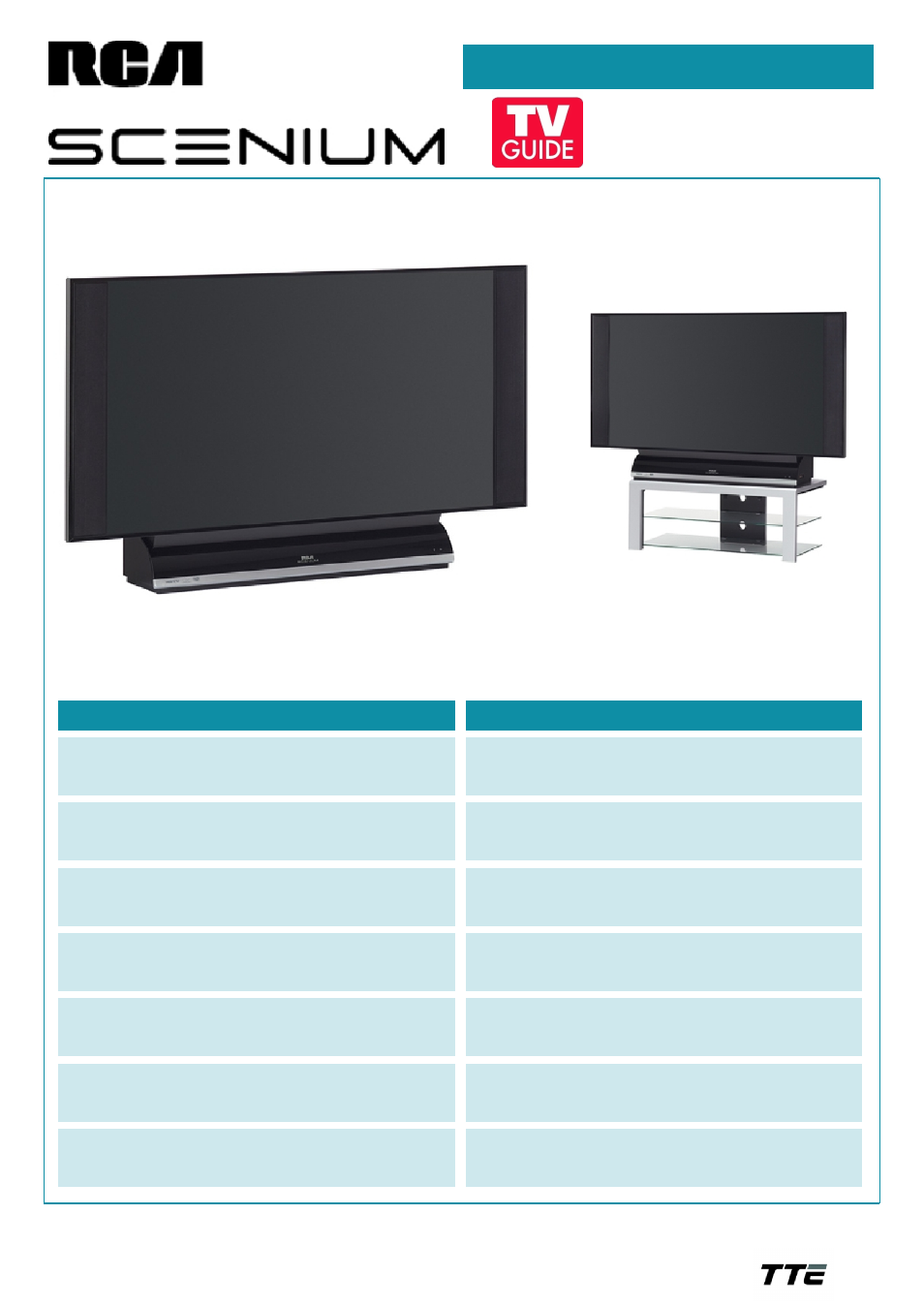 RCA HD50LPW175 User Manual | 2 pages