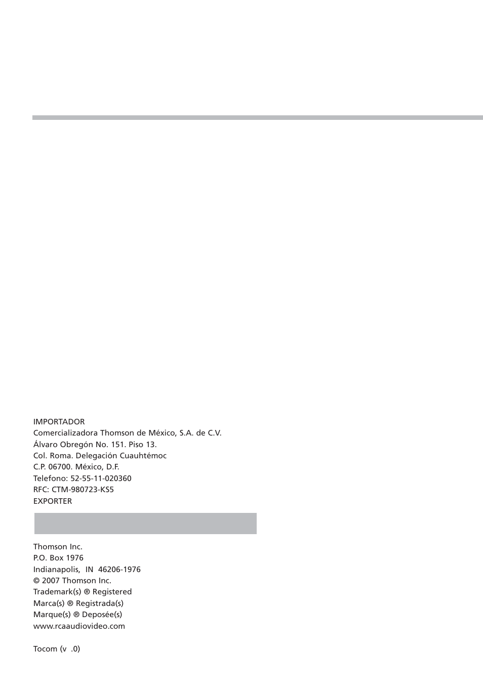 RCA M4002 User Manual | Page 30 / 30