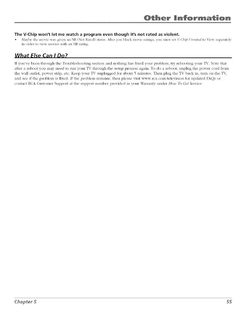 What else can i do, Chapter 5 | RCA Flat Panel Television User Manual | Page 55 / 64