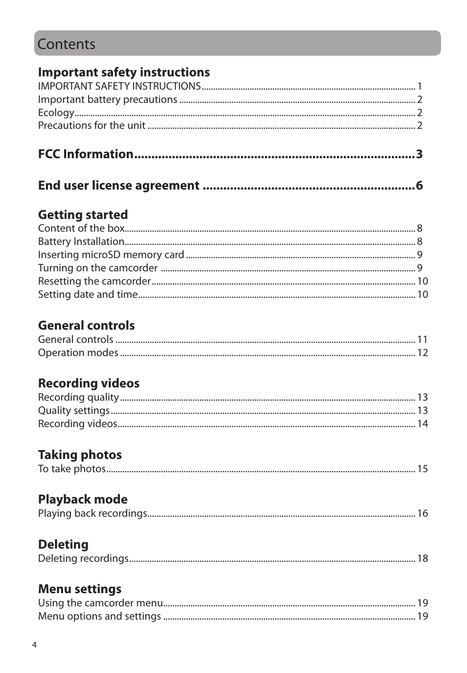 RCA EZ1000PL User Manual | Page 5 / 29