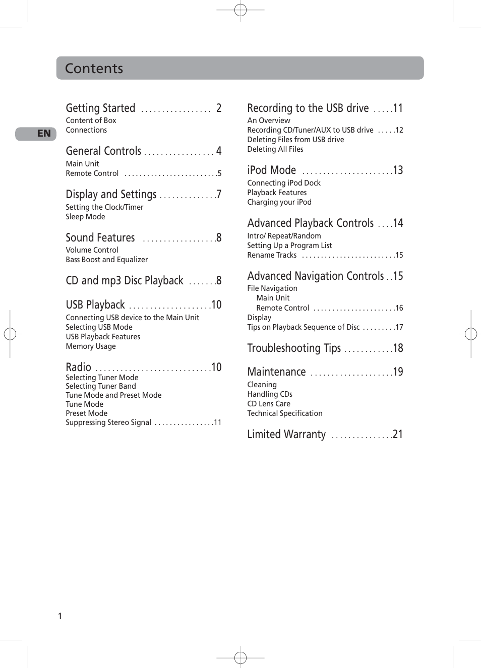 RCA RS2130i User Manual | Page 6 / 26