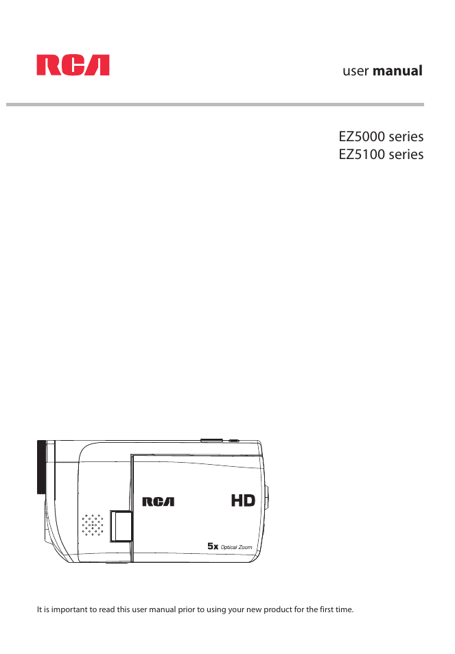 RCA EZ5000 User Manual | 37 pages