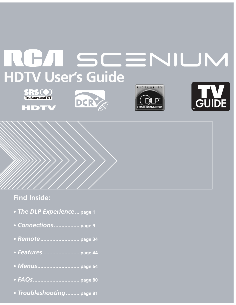 RCA HD50LPW167 User Manual | 96 pages