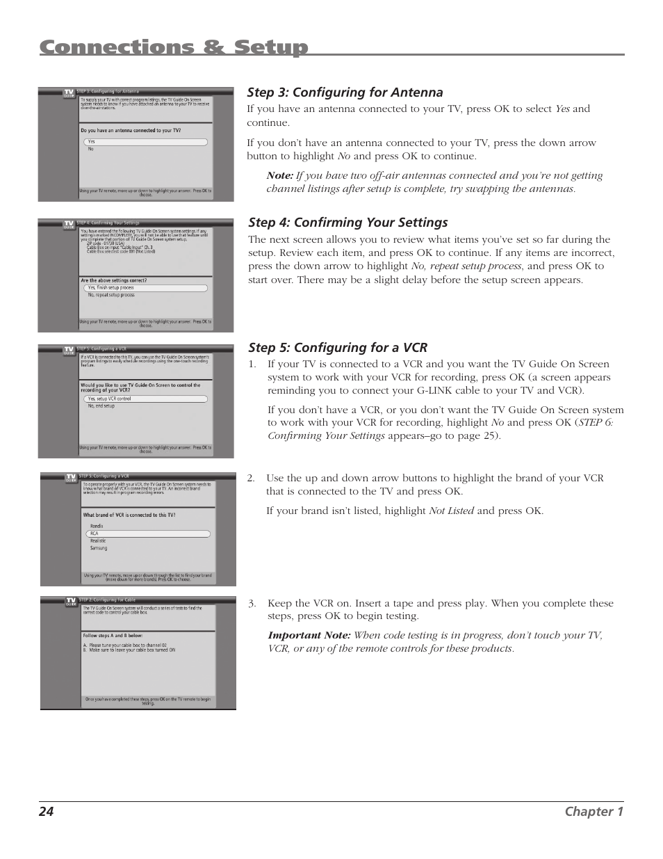 Connections & setup | RCA HD50LPW167 User Manual | Page 26 / 96