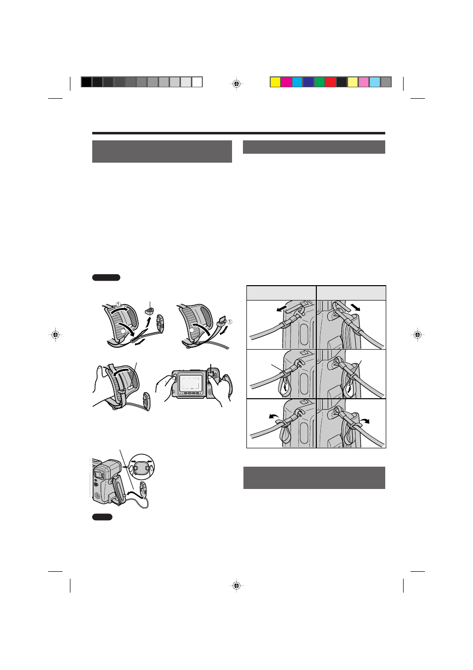 Handling the lens cap and using the hand strap, Attaching the shoulder strap, Handling the lcd monitor screen | RCA ProV714 User Manual | Page 16 / 40