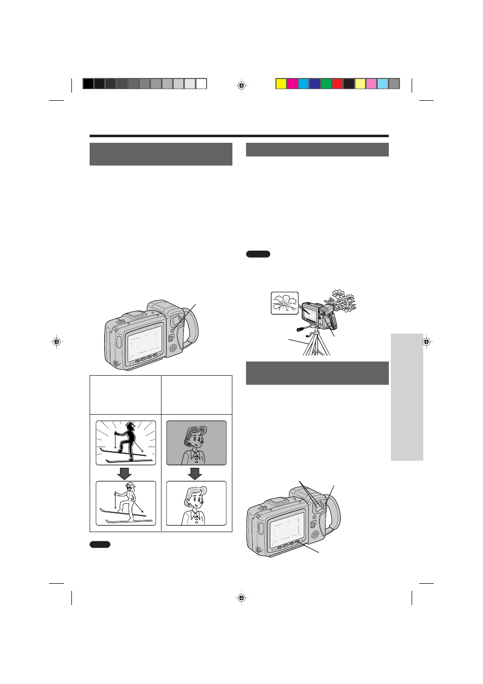Macro shots, Turning off the lcd monitor backlight | RCA ProV714 User Manual | Page 23 / 40