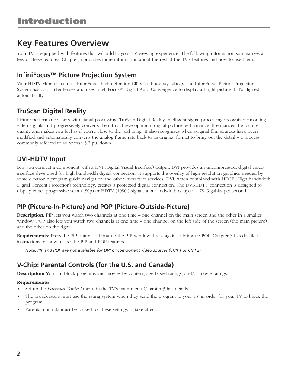 Introduction key features overview | RCA 1622254A User Manual | Page 4 / 48