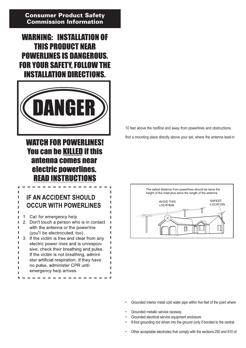 Consumer product safety commission information | RCA VH126N User Manual | Page 5 / 5