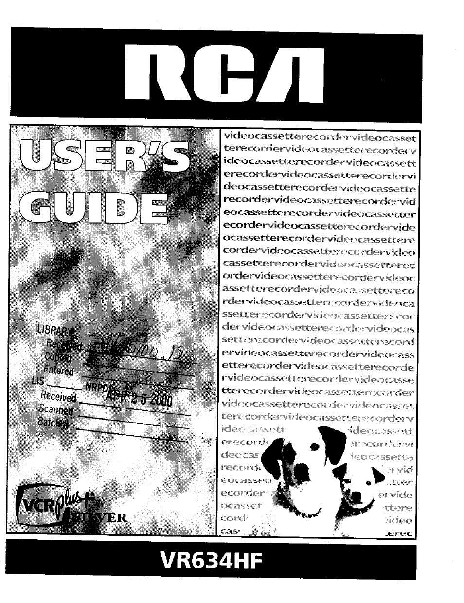 RCA VR634HF User Manual | 80 pages