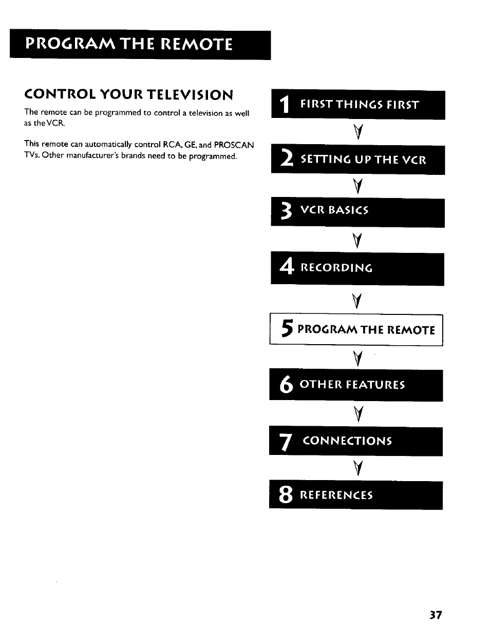 Program the remote | RCA VR634HF User Manual | Page 39 / 80