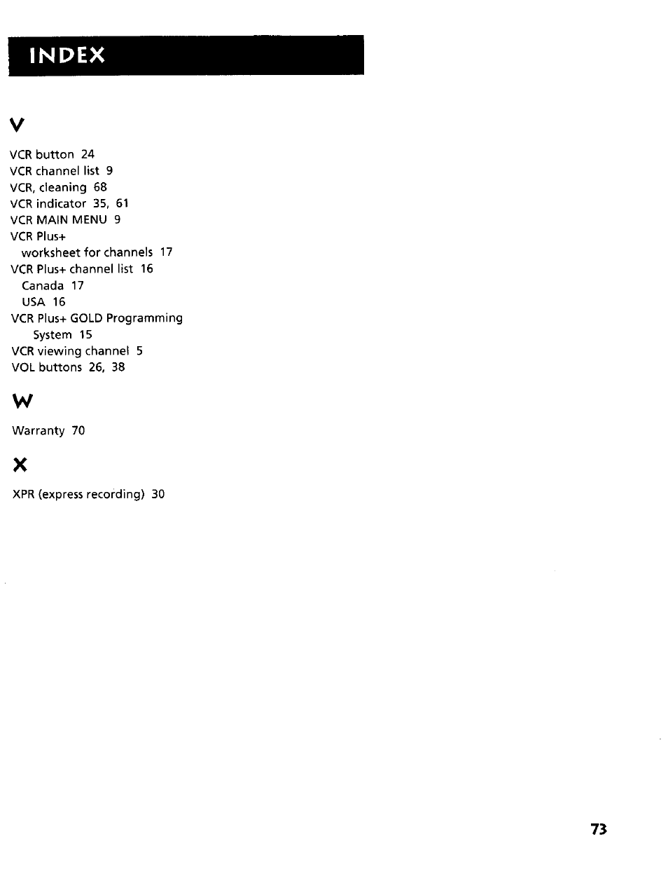 Inpex | RCA VR634HF User Manual | Page 75 / 80