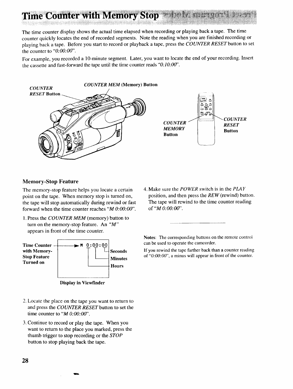 Memory-stop feature | RCA P46729 User Manual | Page 30 / 44