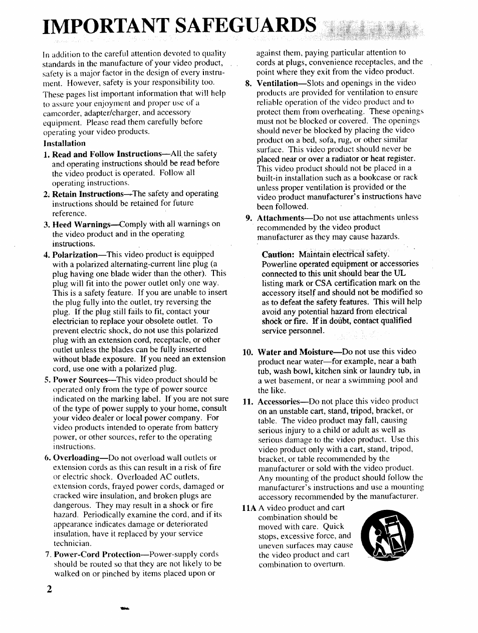Important safeguards | RCA P46729 User Manual | Page 4 / 44