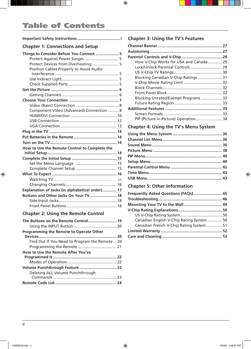 RCA L37WD14 User Manual | Page 4 / 56