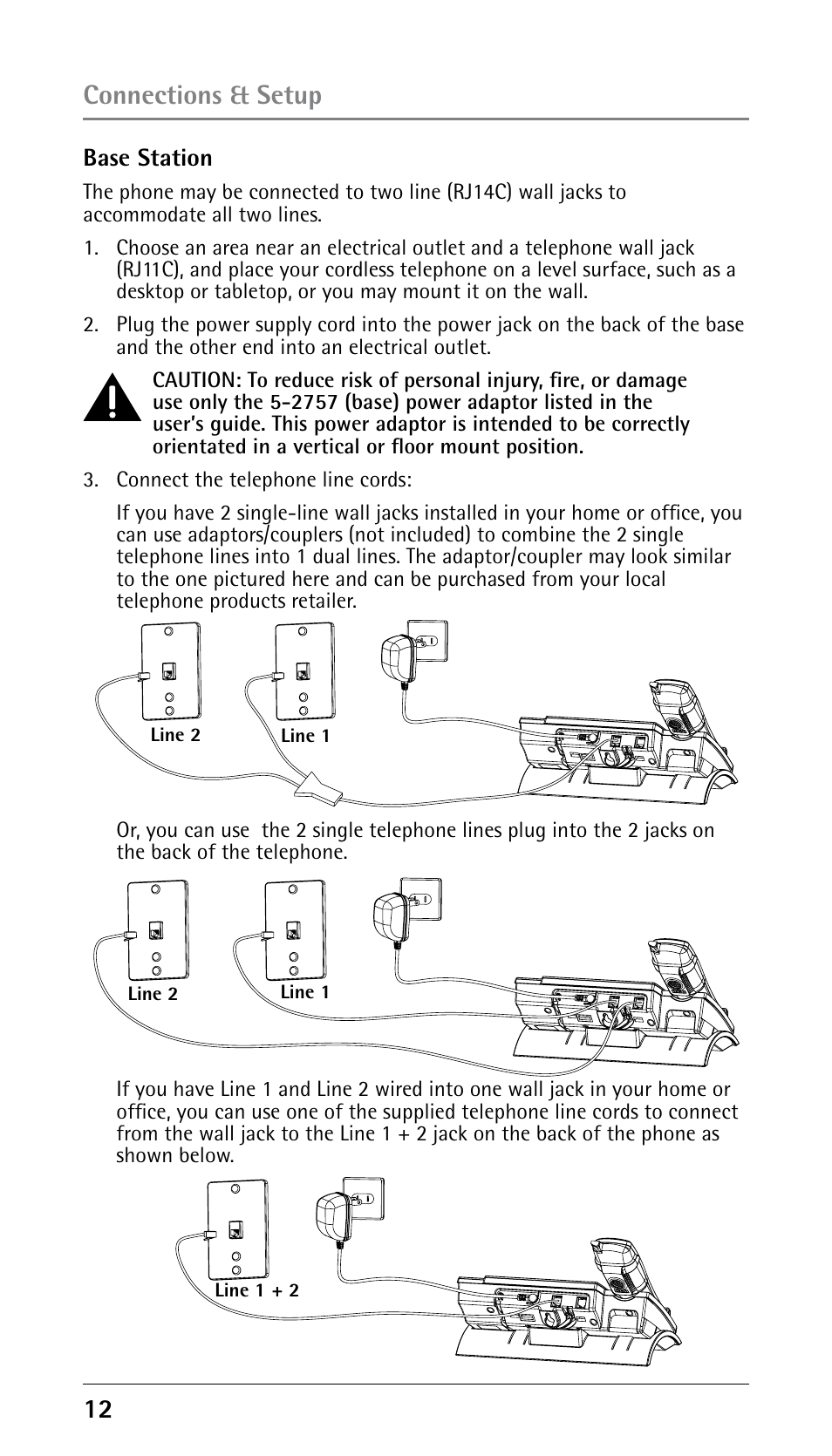 Connections & setup | RCA DECT 00023265 User Manual | Page 12 / 100