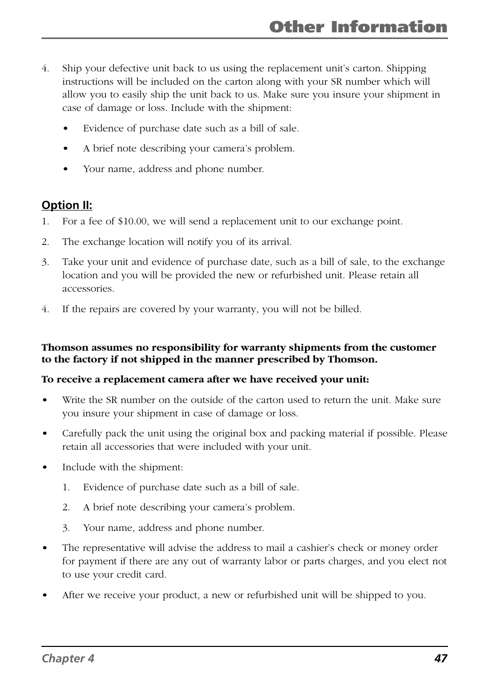 Other information | RCA CDS6300 User Manual | Page 49 / 60