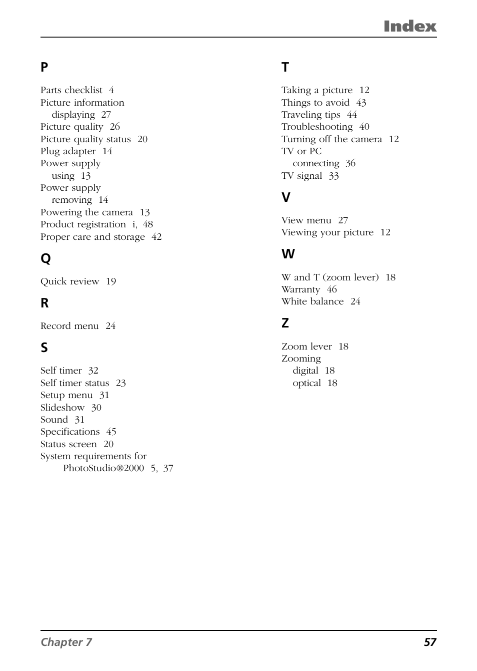Index | RCA CDS6300 User Manual | Page 59 / 60