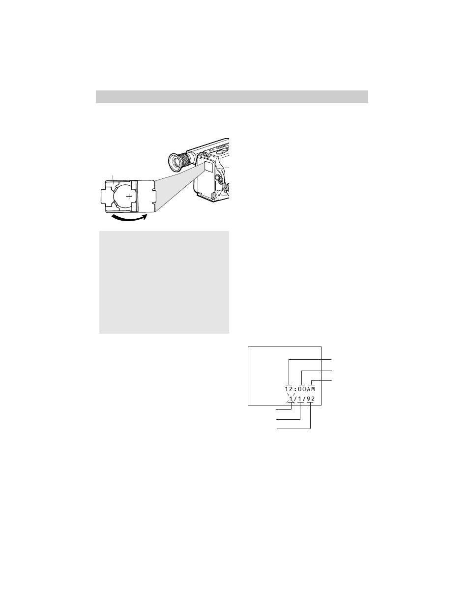 Date and time display, Installing the battery for time and date display | RCA Pro867 User Manual | Page 41 / 81