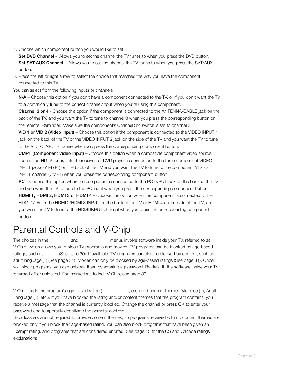 Parental controls and v-chip | RCA L42FHD2X48 User Manual | Page 29 / 52
