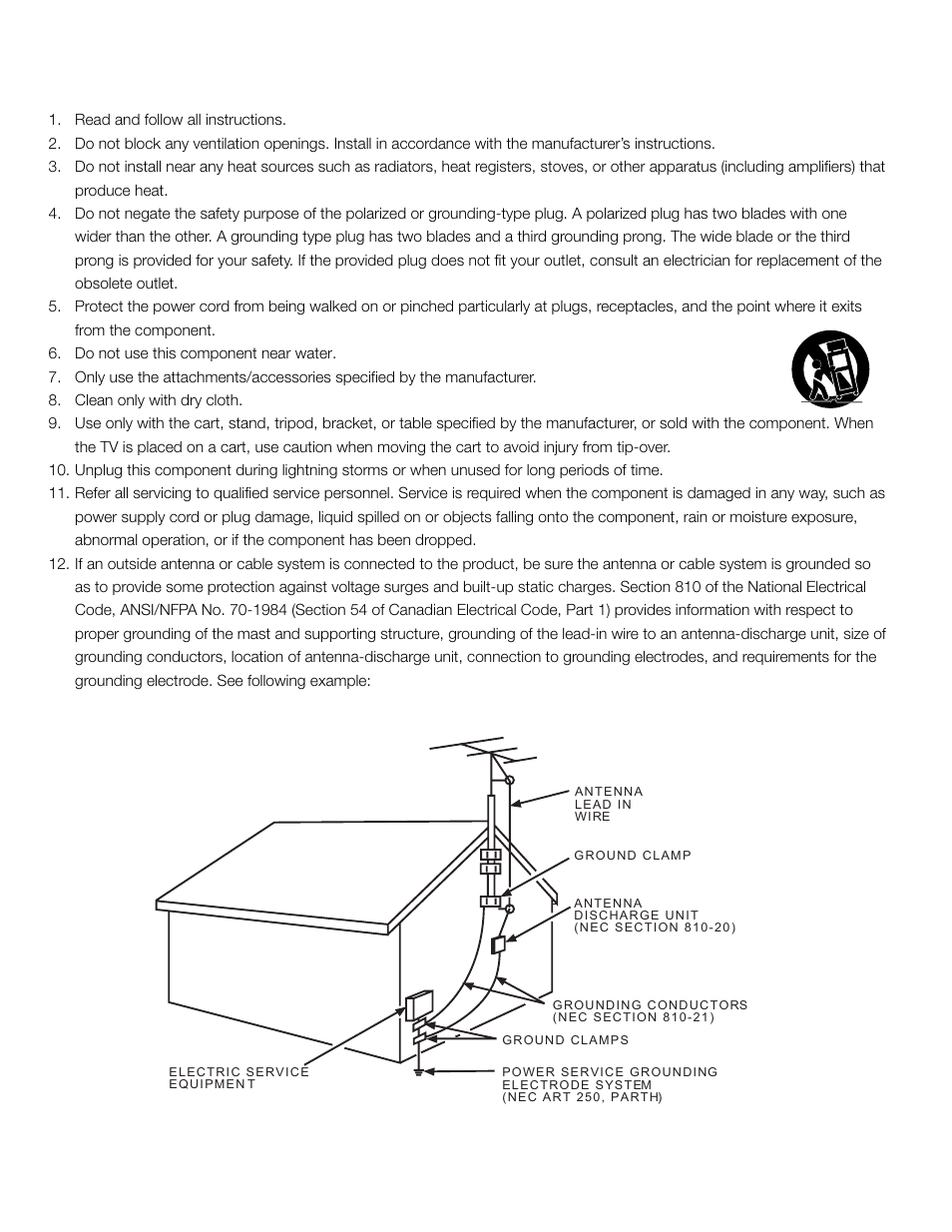 Important safety instructions | RCA L42FHD2X48 User Manual | Page 3 / 52