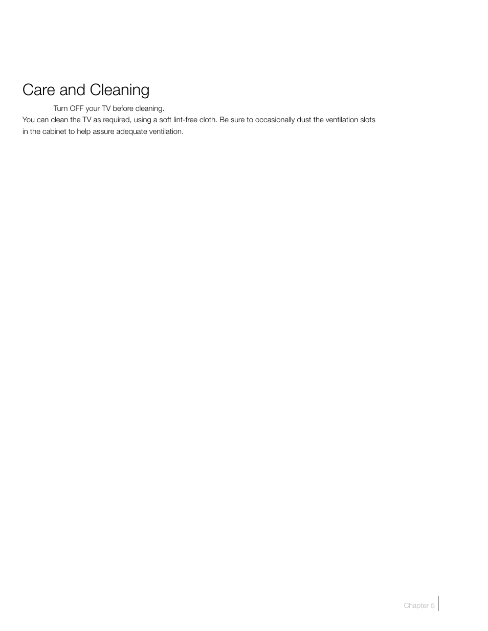 Care and cleaning | RCA L42FHD2X48 User Manual | Page 51 / 52