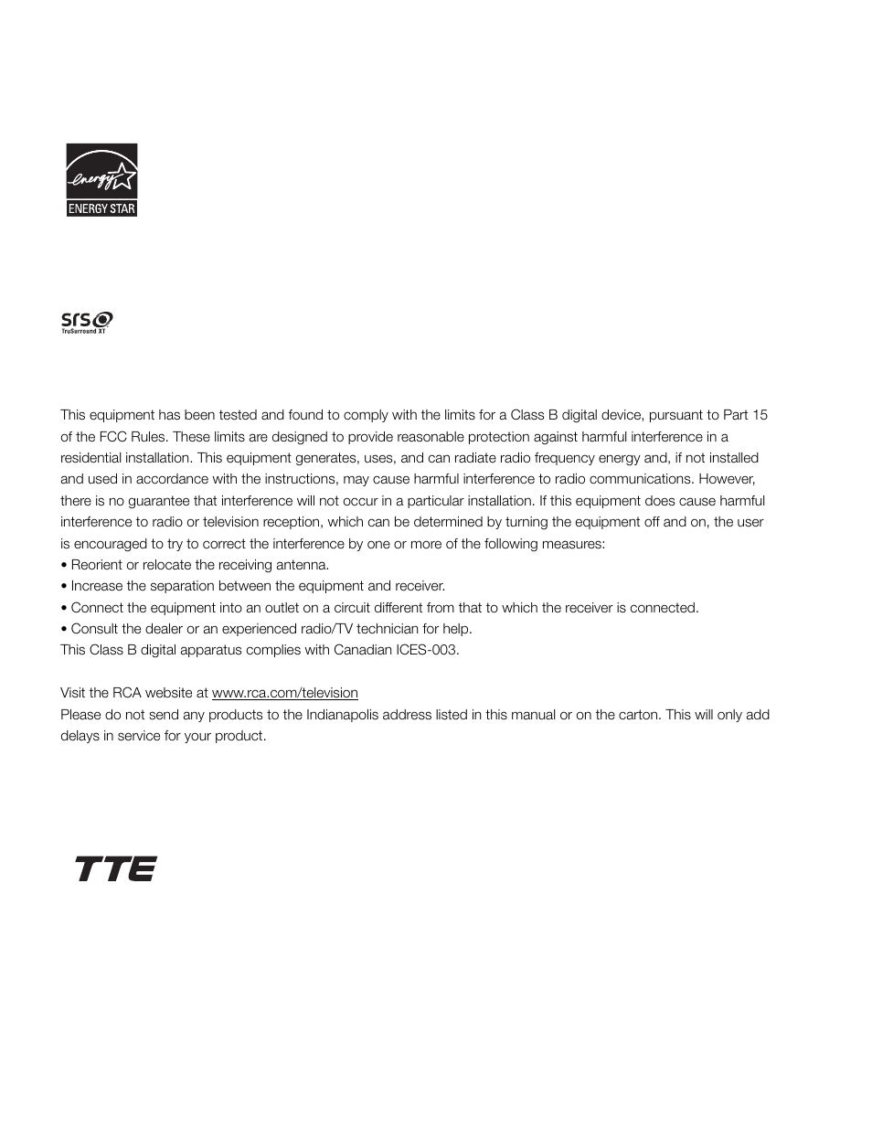 RCA L42FHD2X48 User Manual | Page 52 / 52