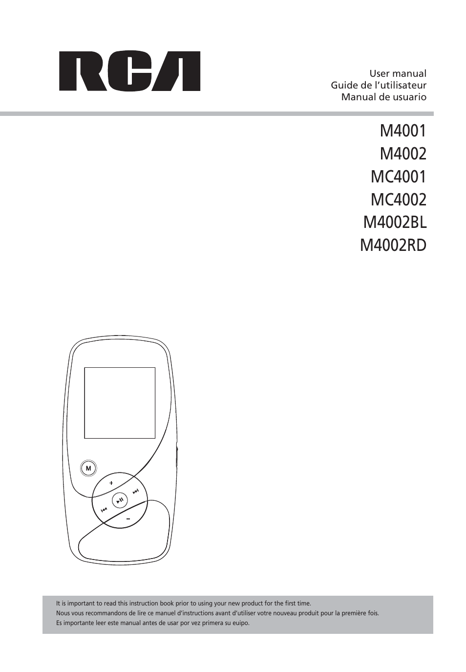 RCA MC4001 User Manual | 30 pages