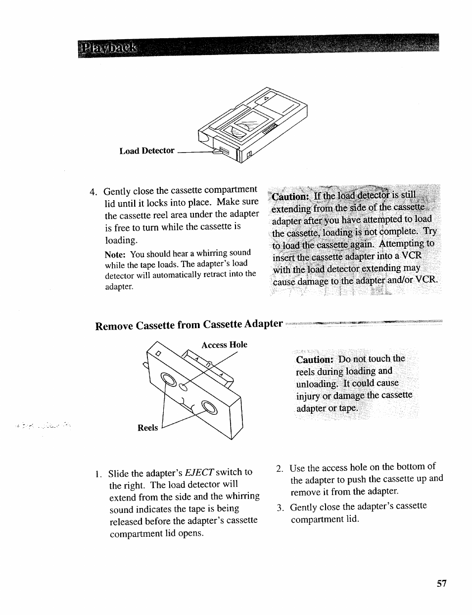 Remove cassette from cassette adapter | RCA CC643 User Manual | Page 56 / 85