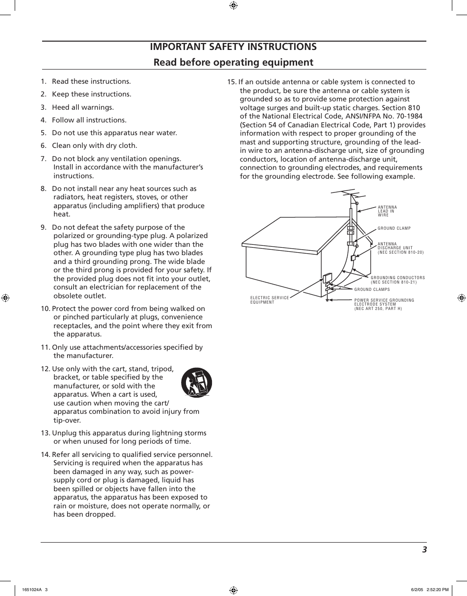 RCA J20F635 User Manual | Page 3 / 40