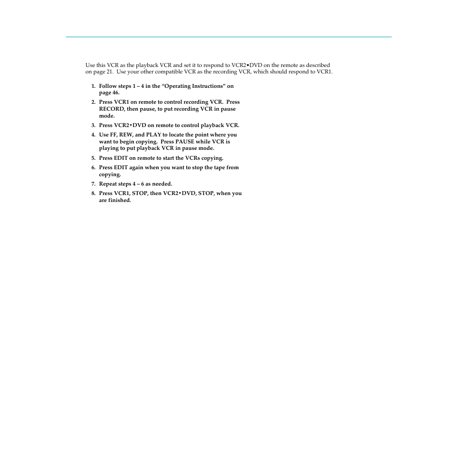 Using dual remote with autoedit | RCA PSVR65 User Manual | Page 49 / 60